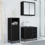 Juego de muebles de baño 3 pcs Roble negro 65 x 33 x 60 cm