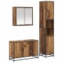 Juego de muebles de baño 3 pcs Madera vieja 90 x 33 x 60 cm