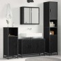 Juego de muebles de baño 3 pcs Roble negro 90 x 33 x 60 cm