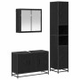 Juego de muebles de baño 3 pcs Roble negro 90 x 33 x 60 cm