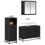 Juego de muebles de baño 3 pcs Roble negro 90 x 33 x 60 cm