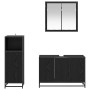 Juego de muebles de baño 3 pcs Roble negro 90 x 33 x 60 cm