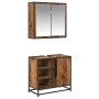 Juego de muebles de baño 2 pcs Madera vieja 65 x 33 x 60 cm