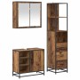 Juego de muebles de baño 3 pcs Madera vieja 65 x 33 x 60 cm
