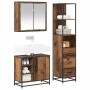 Juego de muebles de baño 3 pcs Madera vieja 65 x 33 x 60 cm