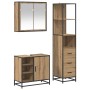 Juego de muebles de baño 3 pcs Roble artisan 65 x 33 x 60 cm