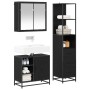 Juego de muebles de baño 3 pcs Roble negro 65 x 33 x 60 cm