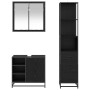 Juego de muebles de baño 3 pcs Roble negro 65 x 33 x 60 cm