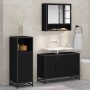Juego de muebles de baño 3 pcs Roble negro 90 x 33 x 60 cm