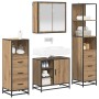 Juego de muebles de baño 4 pcs Roble artisan 65 x 33 x 60 cm