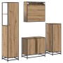 Juego de muebles de baño 4 pcs Roble artisan 65 x 33 x 60 cm