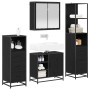 Juego de muebles de baño 4 pcs Roble negro 65 x 33 x 60 cm