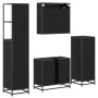 Juego de muebles de baño 4 pcs Roble negro 65 x 33 x 60 cm