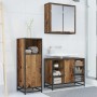 Juego de muebles de baño 3 pcs Madera vieja 80 x 33 x 60 cm