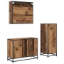 Juego de muebles de baño 3 pcs Madera vieja 80 x 33 x 60 cm