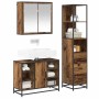 Juego de muebles de baño 3 pcs Madera vieja 80 x 33 x 60 cm