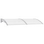 Marquesina para puerta PC gris y transparente 240x75 cm