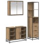 Juego de muebles de baño 3 pcs Roble artisan 80 x 33 x 60 cm