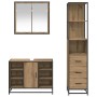 Juego de muebles de baño 3 pcs Roble artisan 80 x 33 x 60 cm