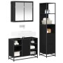 Juego de muebles de baño 3 pcs Roble negro 80 x 33 x 60 cm