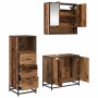 Juego de muebles de baño 3 pcs Madera vieja 65 x 33 x 60 cm