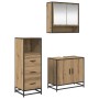 Juego de muebles de baño 3 pcs Roble artisan 65 x 33 x 60 cm