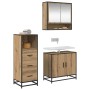 Juego de muebles de baño 3 pcs Roble artisan 65 x 33 x 60 cm