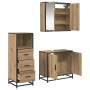 Juego de muebles de baño 3 pcs Roble artisan 65 x 33 x 60 cm