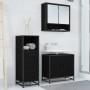 Juego de muebles de baño 3 pcs Roble negro 65 x 33 x 60 cm