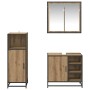 Juego de muebles de baño 3 pcs Roble artisan 65 x 33 x 60 cm