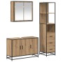 Juego de muebles de baño 3 pcs Roble artisan 90 x 33 x 60 cm