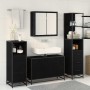 Juego de muebles de baño 3 pcs Roble negro 90 x 33 x 60 cm