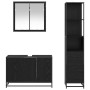 Juego de muebles de baño 3 pcs Roble negro 90 x 33 x 60 cm