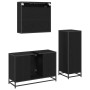 Juego de muebles de baño 3 pcs Roble negro 90 x 33 x 60 cm