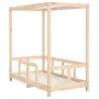 Kinderbettgestell aus massivem Kiefernholz 70x140 cm von vidaXL, Kinderbetten und Betten für Kinder - Ref: Foro24-834510, Pre...