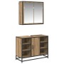 Juego de muebles de baño 2 pcs Roble artisan 80 x 33 x 60 cm