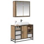 Juego de muebles de baño 2 pcs Roble artisan 80 x 33 x 60 cm