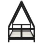 Kinderbettgestell aus schwarzem Kiefernholz, 80 x 160 cm von vidaXL, Kinderbetten und Betten für Kinder - Ref: Foro24-834461,...