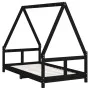 Black pine wood children's bed frame 80x160 cm by vidaXL, Cribs and beds for children - Ref: Foro24-834461, Price: 114,82 €, ...