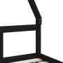 Black pine wood children's bed frame 80x160 cm by vidaXL, Cribs and beds for children - Ref: Foro24-834461, Price: 116,33 €, ...
