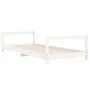 White pine wood children's bed frame 90x190 cm by vidaXL, Cribs and beds for children - Ref: Foro24-834403, Price: 89,21 €, D...