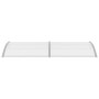 Marquesina para puerta PC gris y transparente 240x75 cm