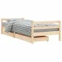 Children's bed frame with pine wood drawers 80x200 cm by vidaXL, Cribs and beds for children - Ref: Foro24-834435, Price: 104...