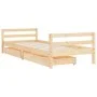 Children's bed frame with pine wood drawers 80x200 cm by vidaXL, Cribs and beds for children - Ref: Foro24-834435, Price: 104...