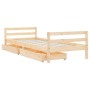 Children's bed frame with pine wood drawers 80x200 cm by vidaXL, Cribs and beds for children - Ref: Foro24-834435, Price: 105...