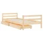 Children's bed frame with pine wood drawers 80x200 cm by vidaXL, Cribs and beds for children - Ref: Foro24-834435, Price: 104...
