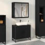 Juego de muebles de baño 2 pcs Roble negro 65 x 33 x 60 cm