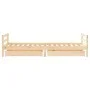 Children's bed frame with pine wood drawers 80x200 cm by vidaXL, Cribs and beds for children - Ref: Foro24-834435, Price: 104...
