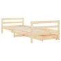 Children's bed frame with pine wood drawers 80x200 cm by vidaXL, Cribs and beds for children - Ref: Foro24-834435, Price: 104...