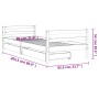 Children's bed frame with pine wood drawers 80x200 cm by vidaXL, Cribs and beds for children - Ref: Foro24-834435, Price: 105...